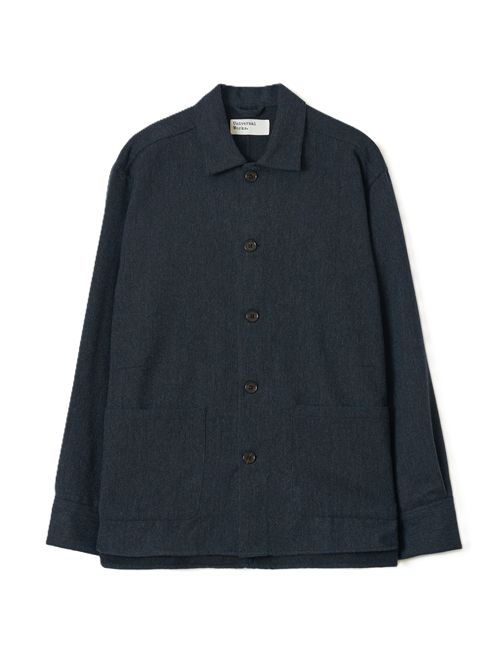 Navy Airline Flannel Travail Overshirt Universal Works. | 35566NAVY